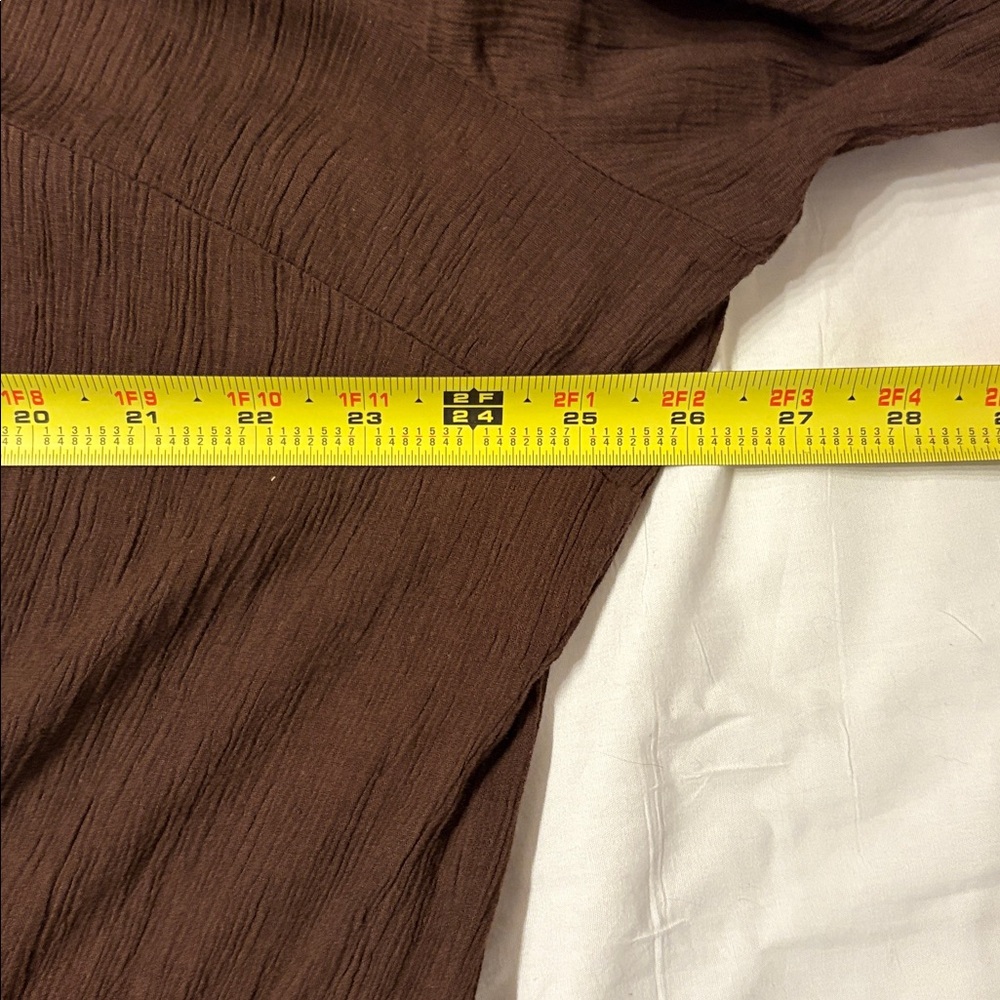 St.John's Bay Brown Ribbed Hooded Button Swim Cover Up SZ 3X Cotton Quiet Luxury - Picture 8 of 10